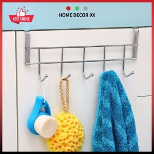 Giá Treo Đồ Móc Inox Treo Đồ Gắn Sau Tủ Cánh Cửa Nhà Tắm Phòng Bếp Dán Tường