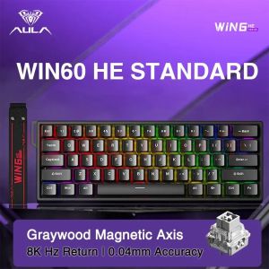 EWEADN | New Aula Win60/68he Magnetic Switch Keyboard 8000hz Gaming Keyboard Fps Low Latency Customizable Mechanical Keyboard E-Sport