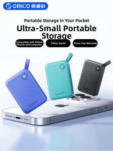 ORICO | Compact Portable Mobile SSD 512GB High-Speed 5Gbps USB Type C External Solid State Drive for iPhone Android Xiaomi Compatible Easy Installation