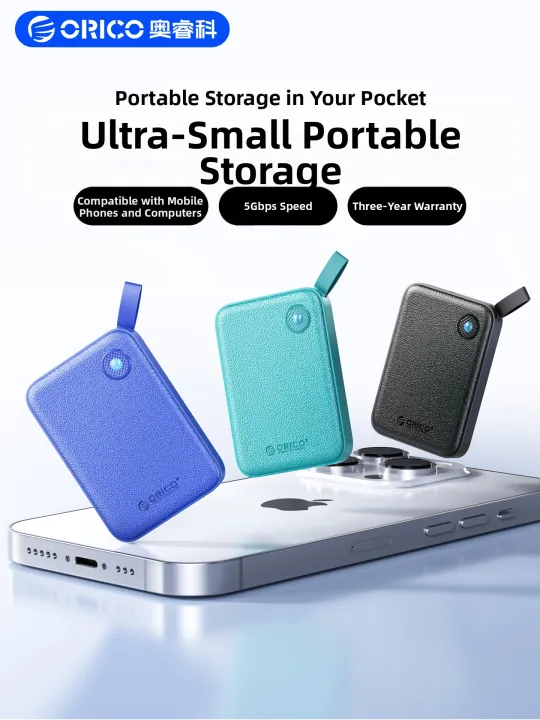 ORICO | Solid State Portable Hard Drive for iPhone and Computer High Speed Storage Backup