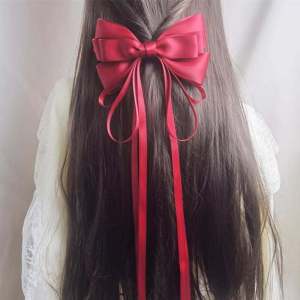 โบว์ผีเสื้อผูกผมยาวสไตล์หวาน คลิปหนีบผมแบบยืด คลิปหนีบผมแบบขวาง คลิปหนีบผมสไตล์นางฟ้า โบว์ผีเสื้อ คลิปหนีบผม คลิปหนีบผม โบว์ผีเสื้อ