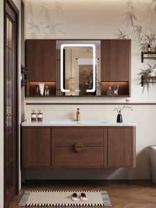 DIPURUI | Vintage Style Smart Wooden Vanity Ceramic Basin