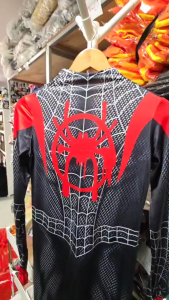 🇹🇭สินค้าอยู่ไทย🇹🇭 🔥 CP5.2 (งานสวยผ้าดี+หน้ากาก3D) ชุดไมล์โมราเลส ไมล์ โมราเลส ชุดสไปเดอร์แมน สไปเดอร์แมน ไอ้แมงมุม Dress for Miles Morales Spider man Spiderman Suit Superhero Costume Party Movie Cosplay Fancy Outfit