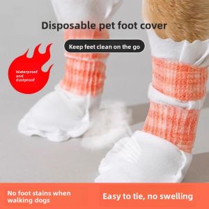 MONLEYTA | Disposable Dog Shoe Covers Waterproof Non-Slip Outdoor Walking Covers For Small Dogs Pet Shoes Covers Easy To Wear And Remove