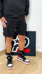 Boxer Psycho Celana cargo | Celana pendek pria boardshort bahan katun fleece| Celana pendek saku cargo di kiri dan kanan