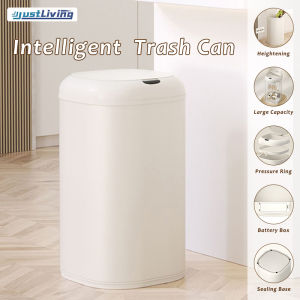 JustLiving 30L Extra Large Automatic Motion Sense Sensor Activated Stainless Steel Smart Trash Garbage Bin Dustbin Automatic Touchless Rubbish Bin Intelligent Dustbin Trash Garbage