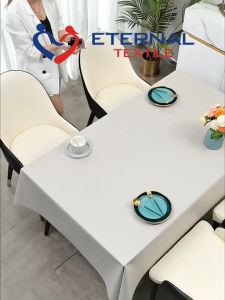Tablecloth Water Repellent Solid Color Simple Waterproof Oil-Resistant Fashionable Easy to Clean Dirt Prevention