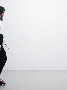MO&Co. | Summer High Waist Satin Panelled Skirt with Drawstring and Slit