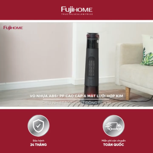 Máy sưởi gốm điều khiển bằng giọng nói FUJIHOME FH3303B quạt sưởi ấm Ceramic tạo ẩm điều khiển từ xa hiệu ứng lò sưởi