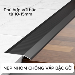 Nẹp Nhôm Chênh Cốt Sàn 20-35mm Thanh Liên Kết Sàn Chống Vấp Bậc Gờ Cửa Ra Vào An Toàn Cho Người Lớn