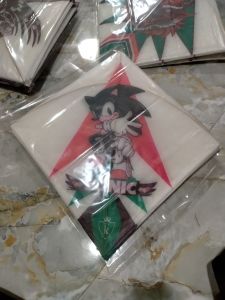 LAYANGAN SUKHOI MOTIF SONIC BAMBU PETUNG KERTAS SEMI MINYAK 1 KODI