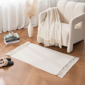 Solid Color Dyeable Handwoven Polyester Cotton Blanket