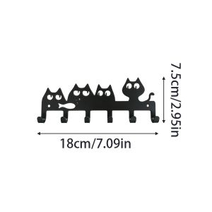 CIFbuy | CIFBUY Brand Cat and Dog Wall Rack Fish Cutout Key Holder Coat Towel Storage Decor Easy Install
