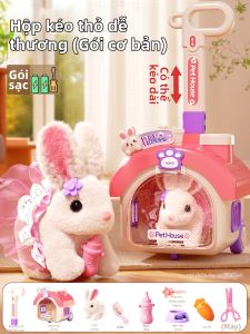 Yimi | Thú Nhồi Bông Thỏ Chạy Điện Quà Sinh Nhật Cho Bé Gái 3-6 Tuổi