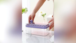 56/64/68 Grids Ice Cube Tray Molder Ice Maker Machine with Lid for Whisky Cola Xmas Party Ice Cube Tray