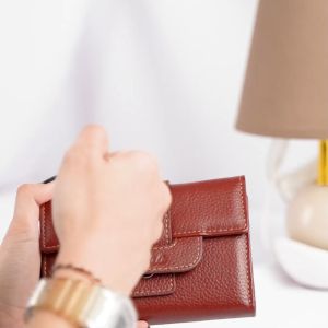 Alona Leather Jakarta - Marinka Dompet Wanita Kulit Mini Lipat Slot Kartu Banyak Model Lucu Dompet