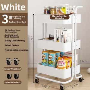 TENGYAGAO | Multifunction Mobile Shelving Unit Multiple Layers