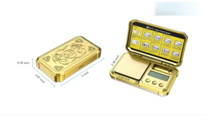 Brifit 200g/0.01g Precision Digital Scale Mini Pocket Scale Kitchen Scale LCD Backlight Display with 50g Calibration Weights 6 Units Tare Auto Power Off Suitable for Jewelry Medicine Gold Powder etc.