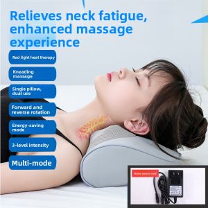 Electric Neck Back Shoulder Massager Relaxing Pulse Cushion Home Car Use Multi Functional Massage Apparatus in  Shape