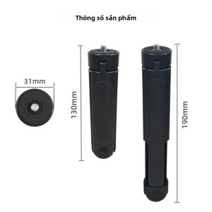 Chân Máy Ảnh Đa Năng ABS Có Vít 1/4 Inch Có Thể Gập Lại Tay Cầm Kéo Dài Được Dùng Để Chụp Ảnh Tự Sướng Và Quay Video Nhỏ Gọn Nhẹ Dành Cho Điện Thoại Thông Minh