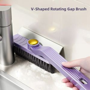 Rotating Cleaning Brush Multi-Functional Hard-To-Reach Gap Brush for Bathroom Kitchen Toilet Floor Small Brush Home Use
