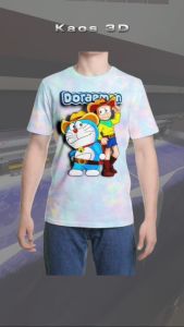 Kaos 3D 3 Dimensi Doraemon Premium Bangkok Thailand