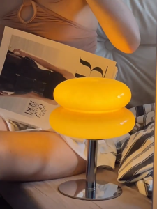 IMUTO Bedroom Decorative Lamp LED Mushroom Desk Lamp USB Tri Color 9-level Brightness Dimming Table Lamp