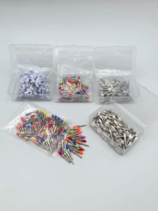 100pcs Dental Prophy Brushes Polishing Polisher Disposable Latch type Mixed color Plat Used for Stain Removal and Polish