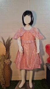 "BQ" Dress Gaun Pesta Anak Perempuan Terbaru Korean Style Bahan Jaguar Gliter Mix Burkad Cornelly