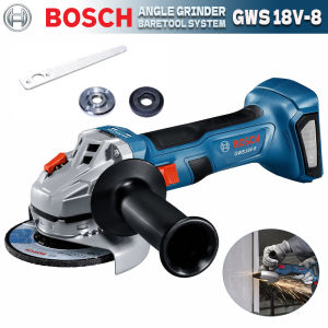 Bosch | BOSCH GWS 18V-8 Cordless Angle Grinder 18V Professional Brushless 100MM Slide Switch Cutting Grinding Bosch Power Tools GWS18V-8