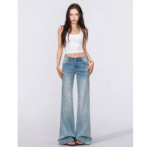 MZVZ | Flared Comfortable Loose Jeans Low Waist 2026 Summer