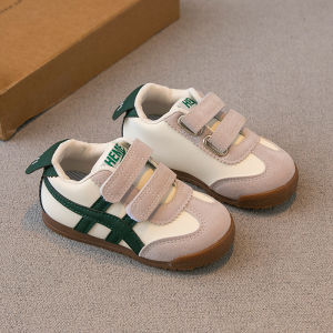 รองเท้าเด็กผ้าใบกันน้ำกันลื่นส้นเตี้ยฤดูใบไม้ร่วง/ฤดูหนาว รองเท้าเด็กผู้ชายและผู้หญิงแบบสวมหัวรัดขอบยาง รองเท้าเด็กผ้าขนแกะบุนวมสำหรับเด็กอายุ 3-6 ปี