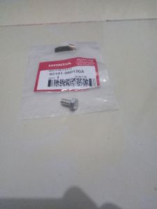 bolt hex 6x12 baut plat besi dudukan karet step cbr 150r cbu cs1 supra 100 verza 150 win tiger revo kcj supra fit new original honda satuan 92101060120A