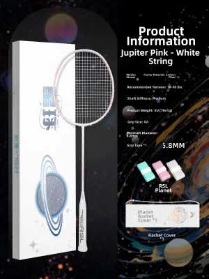 RSL | Ultra-light Attack Full Carbon Badminton Racket 5U