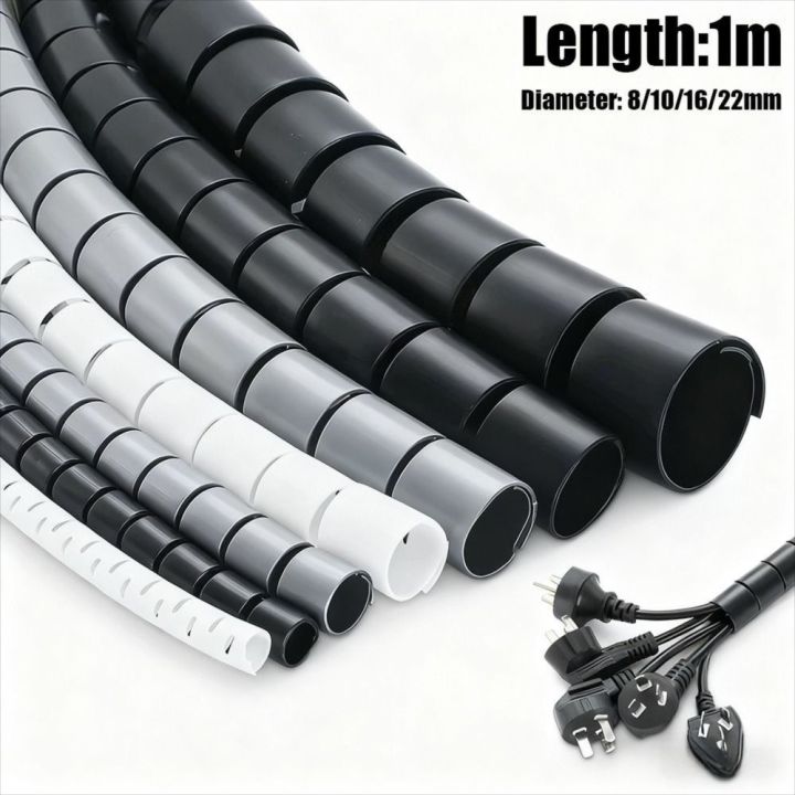 Wire Protector Links New 8/10/16/22mm Wire Protector Flexible Spiral Tube Line Organizer ...