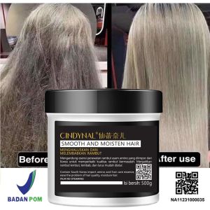 RG Masker Pelurus Rambut Permanen Cindynal Hair Mask Keratin Smoothing  500gr Meluruskan menutrisi Dan Memperbaiki Rambut Rusak Dan Kering