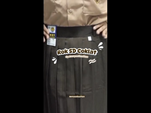 Rok Rempel Pramuka Rok SD Panjang Kelas 1-6 / fashion anak perempuan seragam sekolah Rok Coklat SD Pinggang karet