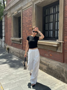 Yangle Womens Slim Fit Short Sleeve T-Shirt Casual Basic Solid Color Elastic Summer Top Le Alfashionline Brand round Neck