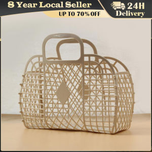 Detachable Shower Basket Plastic Bath Basket Bathroom Hollow Wash Storage Basket Shopping Basket Home Storage Organization