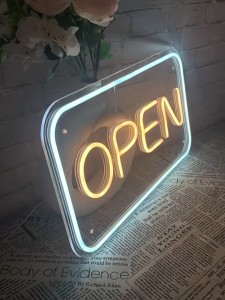 OzPro ป้ายไฟOPEN ทำให้ร้านน่าสนใจมากขึ้น ป้ายไฟร้าน ป้ายไฟเปิดร้าน 42x22cm ทรงตั้ง/ทรงนอน ป้ายไฟled ป้ายไฟตัวอักษร