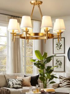 MINGRU | American Countryside Style French Retro Luxury All Copper Chandelier