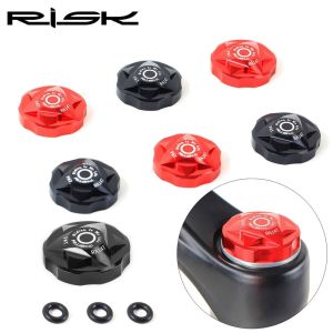 COLLOQUY59UY5ฝาถังน้ำมันตะเกียบหน้าส้อมไหล่การดูดซับแรงกระแทกฝาครอบโช๊คจักรยานฝาครอบหัวฉีดที่หุ้มส้อมอากาศน็อตเกลียวแบบมีหัว MTB