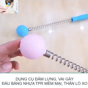 Dụng cụ đấm lưng vai gáy đầu chân bằng nhựa TPR mềm thân lò-xo chắc chắn