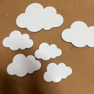 6Pcs/Set Nordic Style Wooden Cloud Sign Set Cloud Decoration Modern/Bohemian Home Wall Decoration Celestial Wall Art Living Room and Room Decoration Holiday Wooden Wall Stickers Wedding Wooden Cloud Series Wall Stickers Wooden Crafts Wall Decorat...
