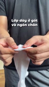 Combo 5 đôi tất đen nam nữ GOMTAT có đệm xù êm chân sợi cotton dày dặn khử mùi kháng khuẩn - STA-5009-DEN-CB5