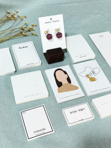 กระดาษบรรจุหูต่างๆ กระเป๋าใสสีขาว กระดาษบรรจุกล่องรูปสี่เหลี่ยม สไตล์เรียบง่าย รูปเข็มขัด รูปยางยืดผม รูปยางยืดผม กระดาษบรรจุหูต่างๆ