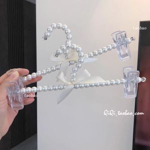 Adorable Pink Pearl Princess Style Underwear Hanger Clothes Organizer for Womens Lingerie And Pants Skirt Clips in China