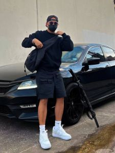 American Retro Cargo Short Pants Mens Summer Casual Black Five-Point Multpocket Workwear Shorts Loose Fit mid Waist Straight Leg