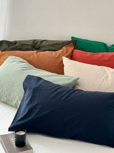Túi Đựng Gối Cotton Nguyên Chất Màu Macaron Đơn Giản Mềm Mại Có Thể Giặt 48*74cm Vỏ Gối Cotton Dùng Cho Một Người