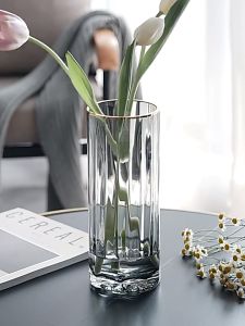 แจกันดอกไม้ vase แก้วโปร่งใสแจกันยุโรปห้องนั่งเล่นที่เรียบง่ายตกแต่ง